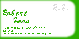 robert haas business card